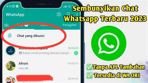 Cara Menyembunyikan Chat WhatsApp Biasa Tanpa Arsip